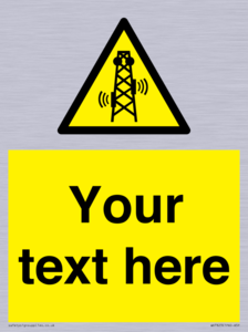 Custom warning RF radiation transmitter